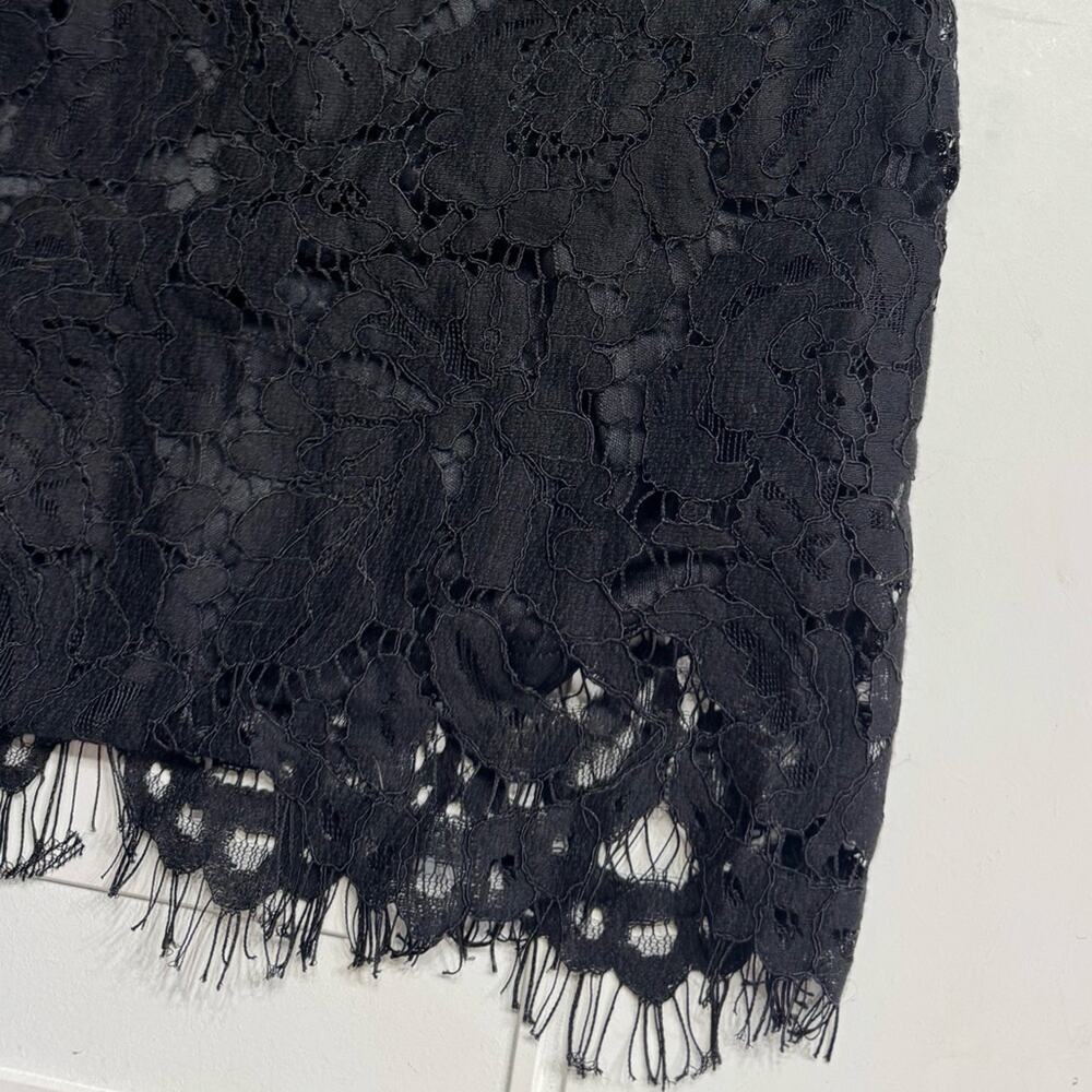 ASTR the Label Womens Sz S Floral Black Lace Midi Dress Bodycon Spaghetti Strap - Picture 2 of 7